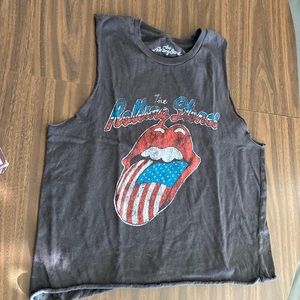 Rolling Stones licensed cutoff womens tshirt L band tshirt